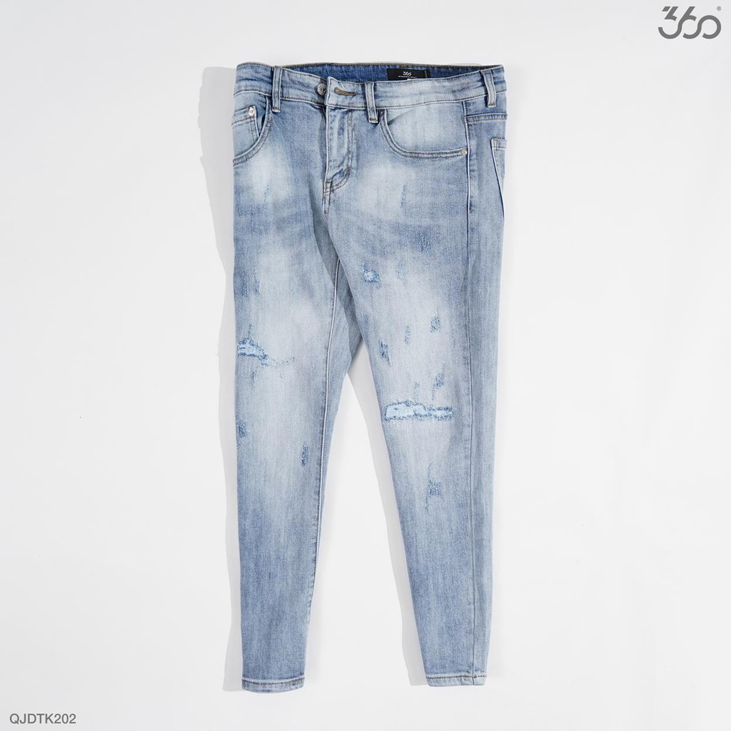 Quần jeans nam local brand 360 BOUTIQUE màu xanh denim - Made in Vietnam | BigBuy360 - bigbuy360.vn
