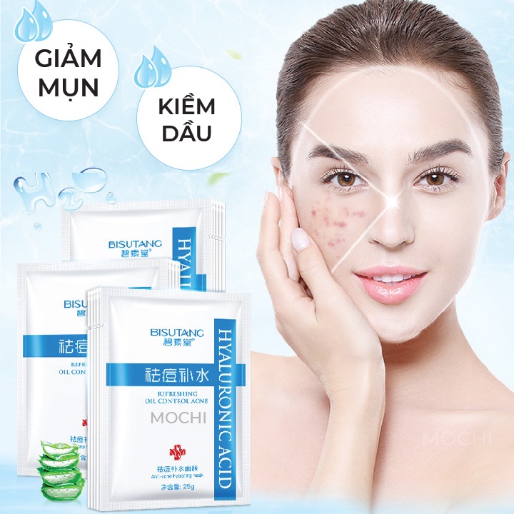 Mặt Nạ Mụn Kiểm Soát Dầu l Dưỡng Trắng Da Cấp Ẩm Từ Lô Hội l Kiwi l Ổi Mask Giấy Đắp Mặt Ha Bisutang Cao Cấp MOCHI SHOP