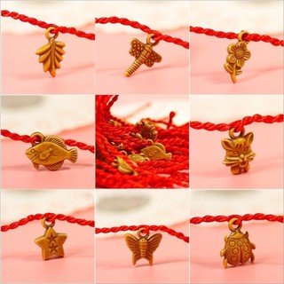 Vòng tay chỉ đỏ may mắn charm hình đa dạng