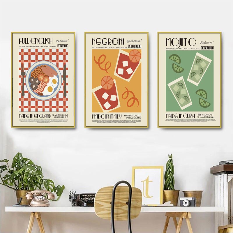 Tranh Vải canvas Treo Tường Trang Trí Nhà Bếp / Phòng Ăn