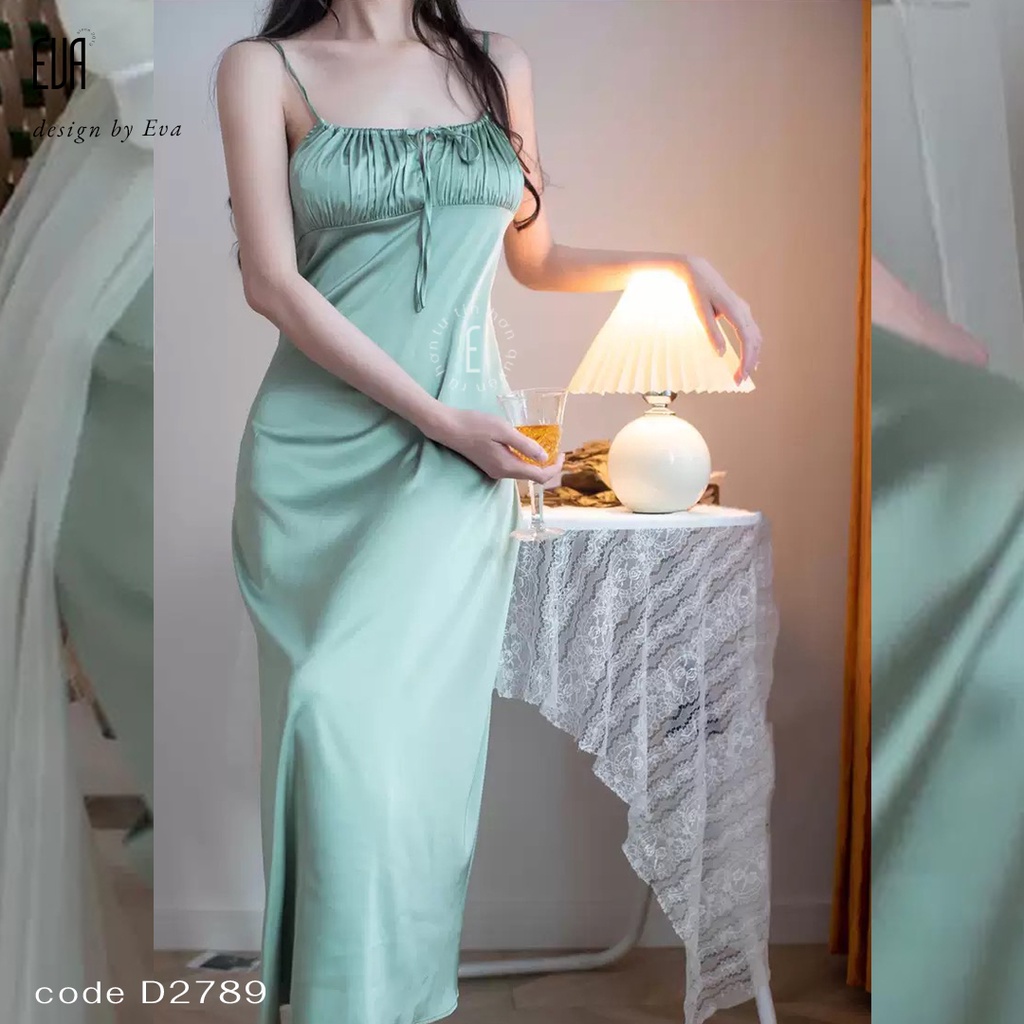 Váy lụa 2 dây nữ sang chảnh D2789