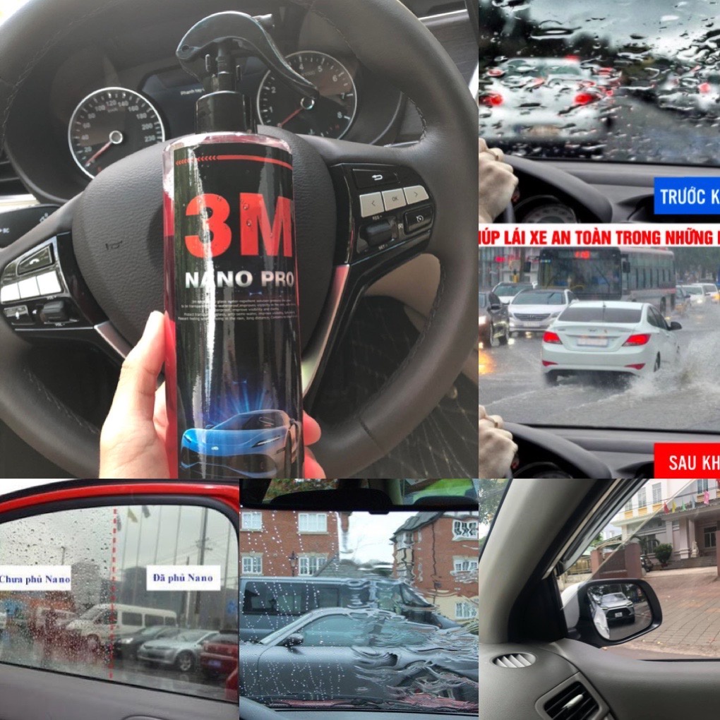 Phủ Nano Kính 3M Chống Bám Nước