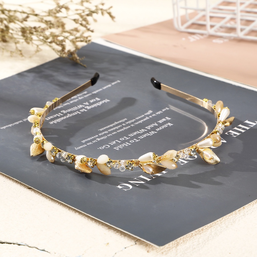 Haimeikang Hàn Quốc Ngọc trai Rhinestone Kim loại Dây đeo tóc Nữ Thời trang Phụ kiện tóc