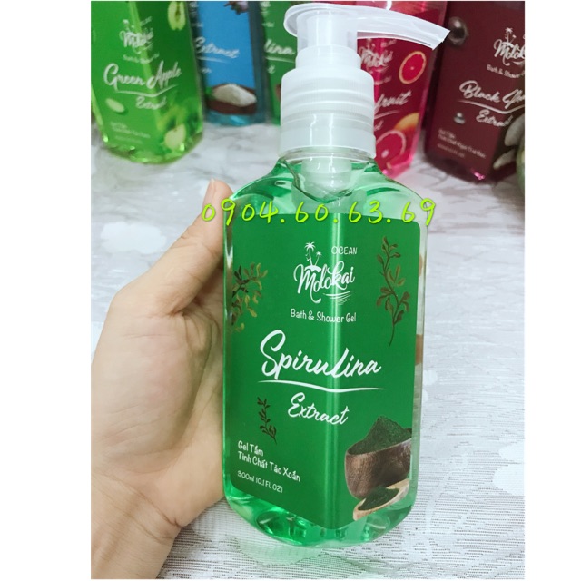 Gel Tắm MOLOKAI Tinh Chất Tảo Xoắn 300ml