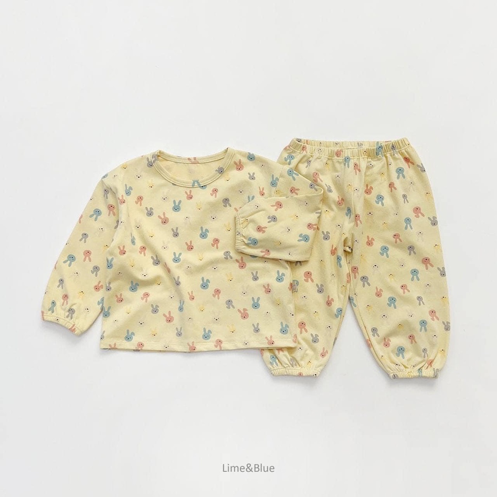 Lime&Blue Bộ Đồ Thỏ Dài Tay Nội Địa Hàn Quốc
