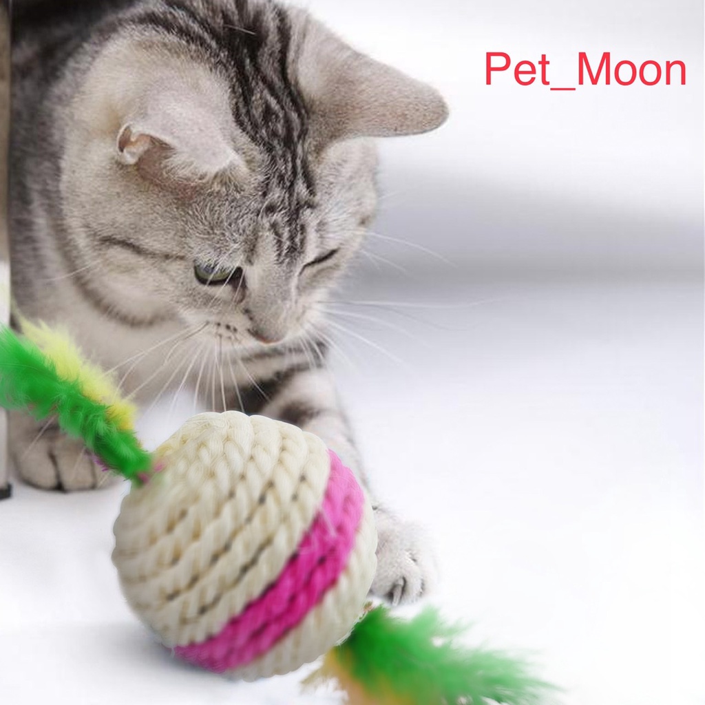 [Mã PET50K giảm Giảm 10% - Tối đa 50K đơn từ 250K] Bóng cói cho mèo, đồ chơi tương tác cho mèo.