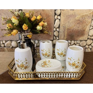 Set nhà tắm 5 món gốm sứ Bát Tràng