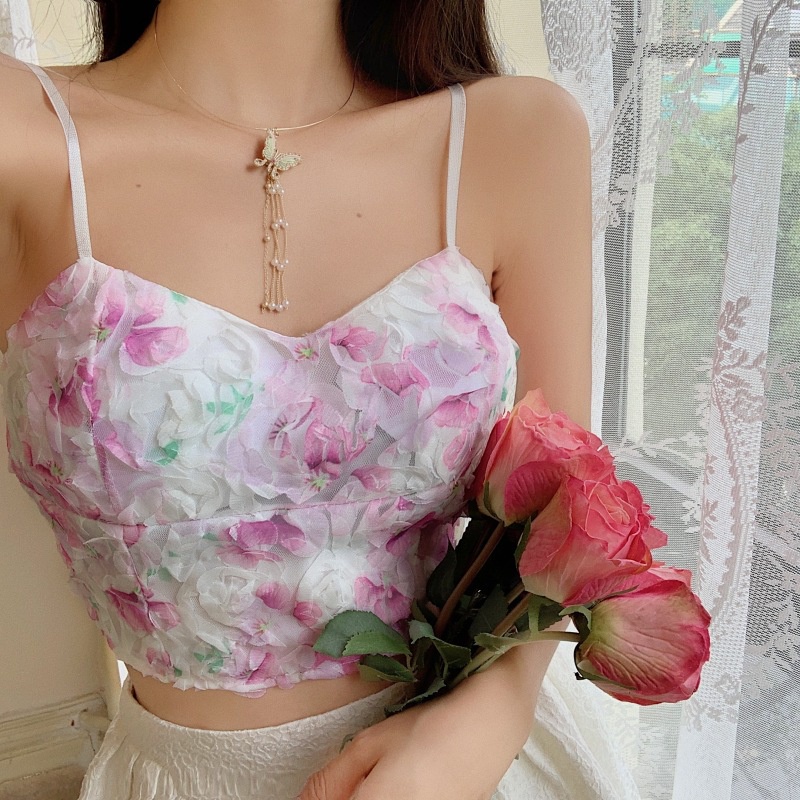 Áo Hai Dây Họa Tiết Hoa Quyến Rũ Thời Trang Mùa Hè Cho Nữ | BigBuy360 - bigbuy360.vn