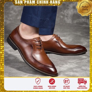 Giày tây nam da bò thật -màu nâu