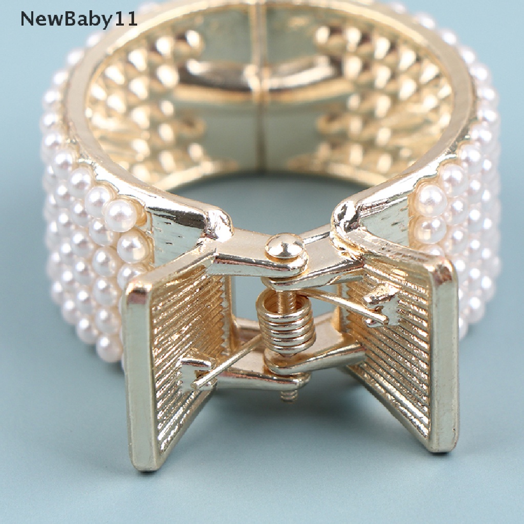 Kẹp Tóc Càng Cua Cố Định Đính Đá &amp; Ngọc Trai