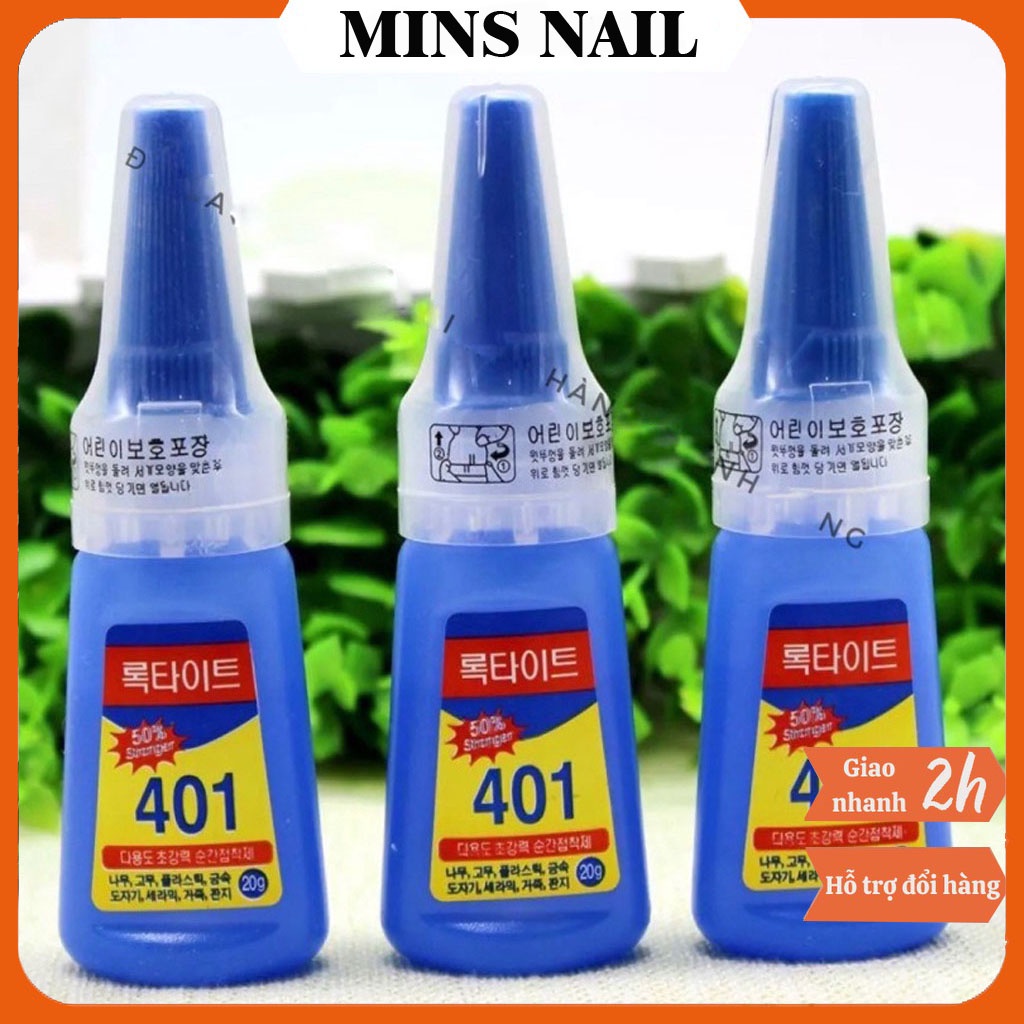 Keo 401, Keo dán móng giả, phụ kiện nail gắn móng siêu chắc chuyên dụng