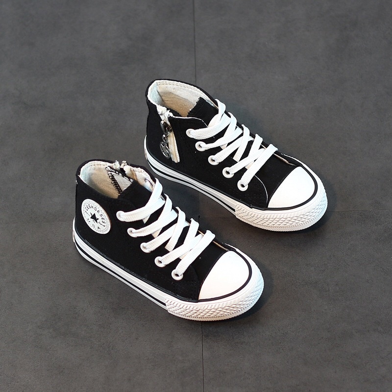 Giày thể thao cao cổ cho bé trai bé gái, giày có khoá séc