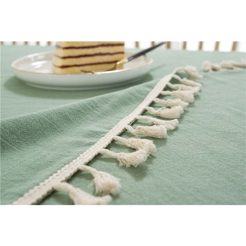 Khăn Trải Bàn Tua Rua Chất Liệu Cotton Có Thể Giặt Sạch Tiện Dụng Cho Nhà Hàng / Khách Sạn