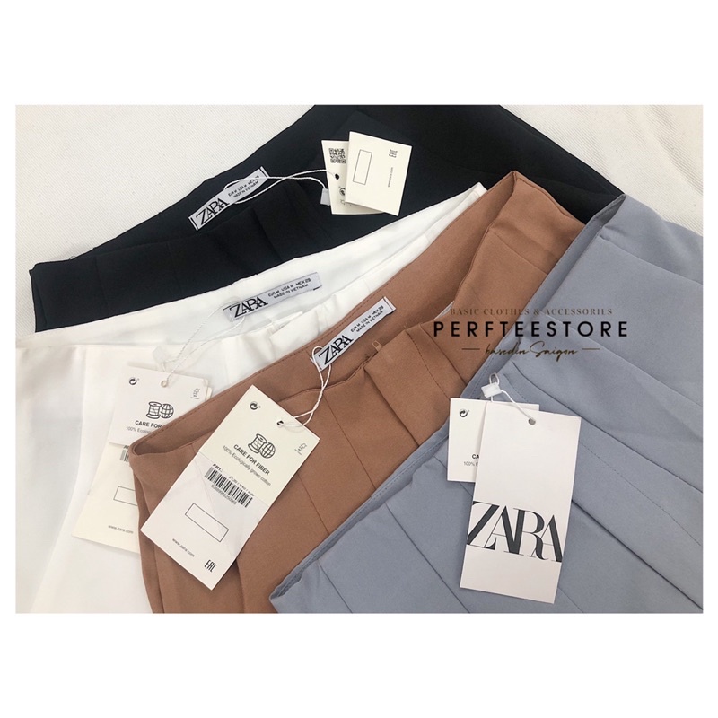 Quần Short Zara lưng cao dành cho nữ chất vải cát • Perftee Store