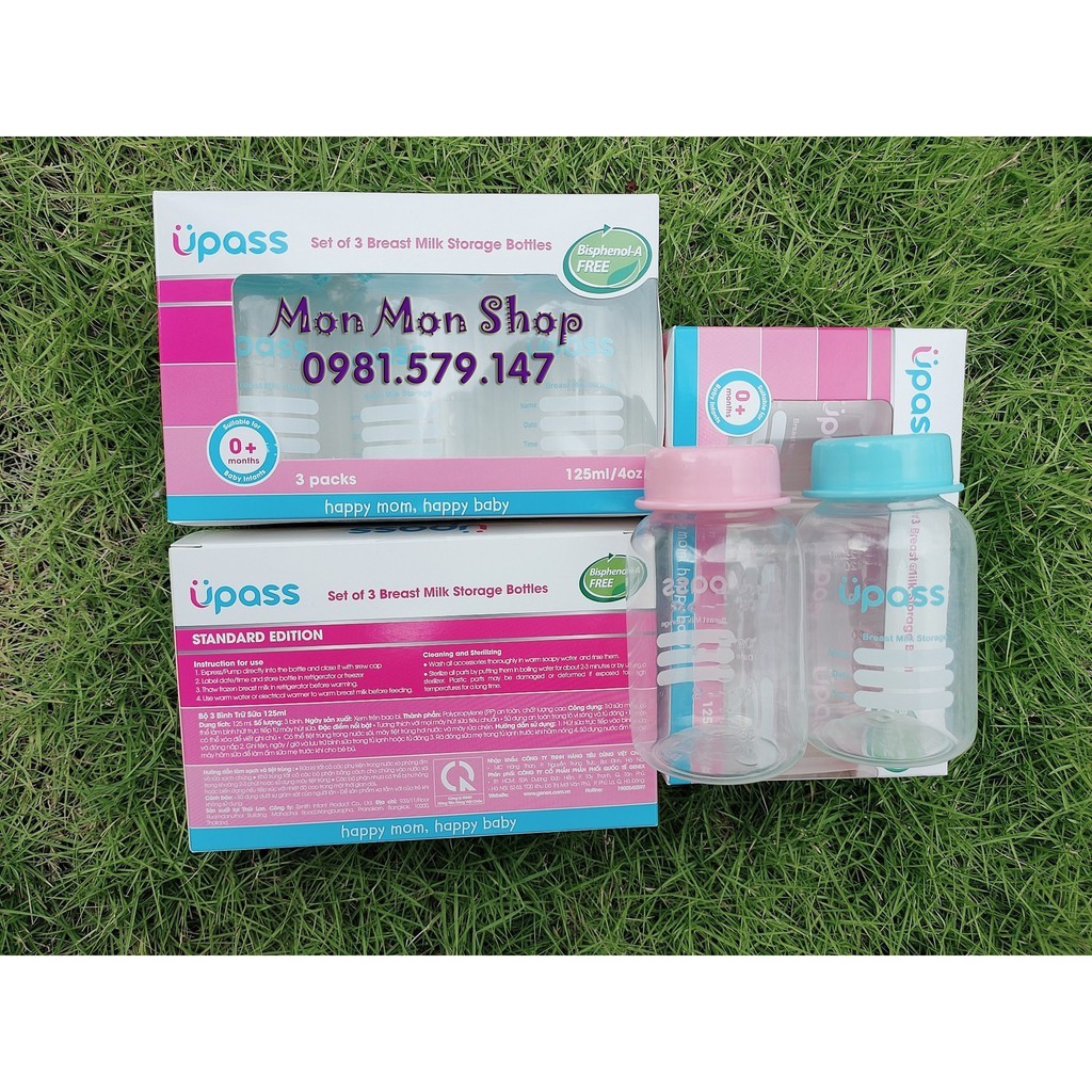 Bình trữ sữa upass Thái Lan 125ml ( lẻ 1 bình )