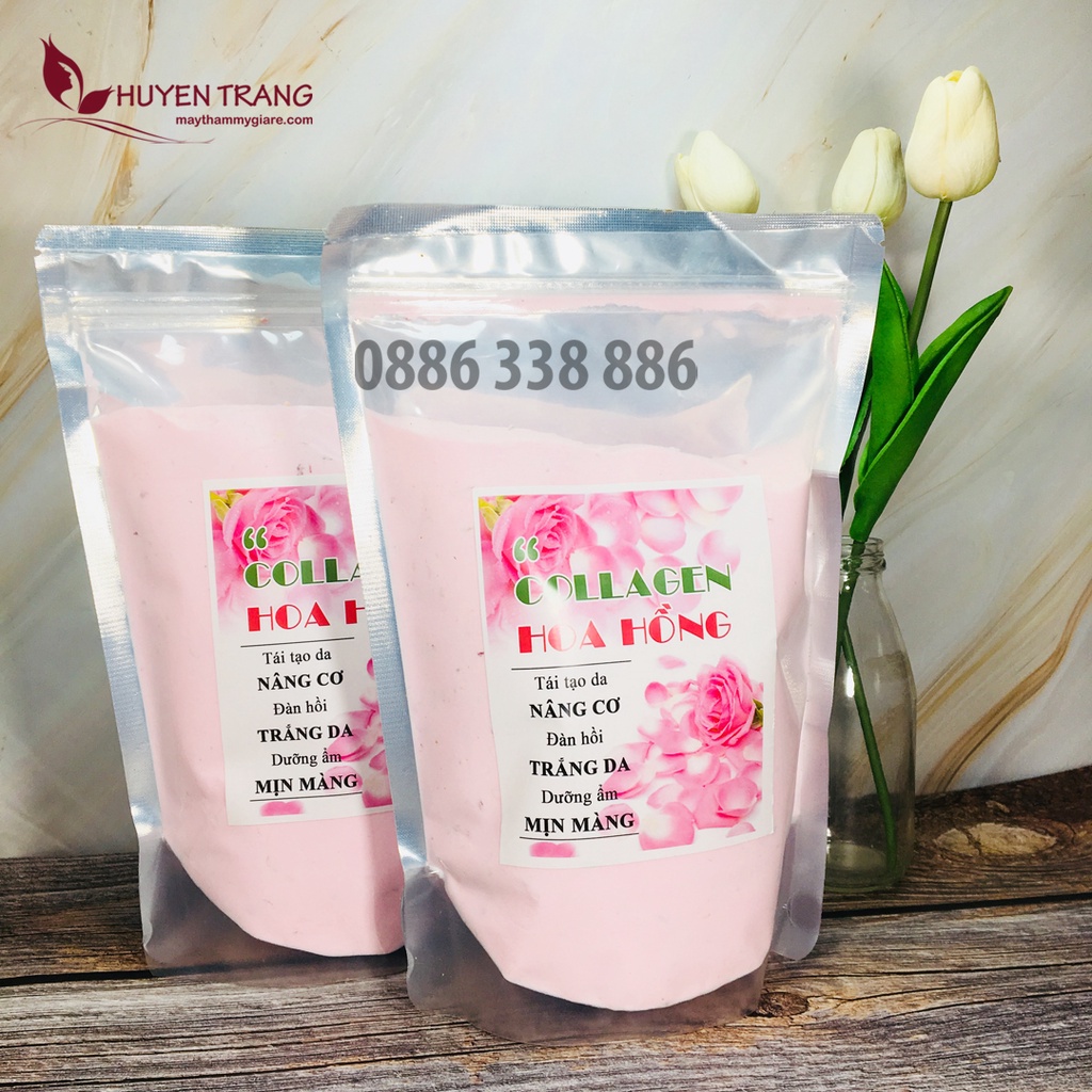 Mặt Nạ Collagen Hoa Hồng Handmade - Thẩm Mỹ Huyền Trang