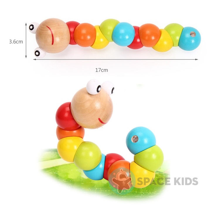 Đồ chơi gỗ thông minh phát triển trí tuệ cho bé 6 món cơ bản giáo dục Montessori Space Kids