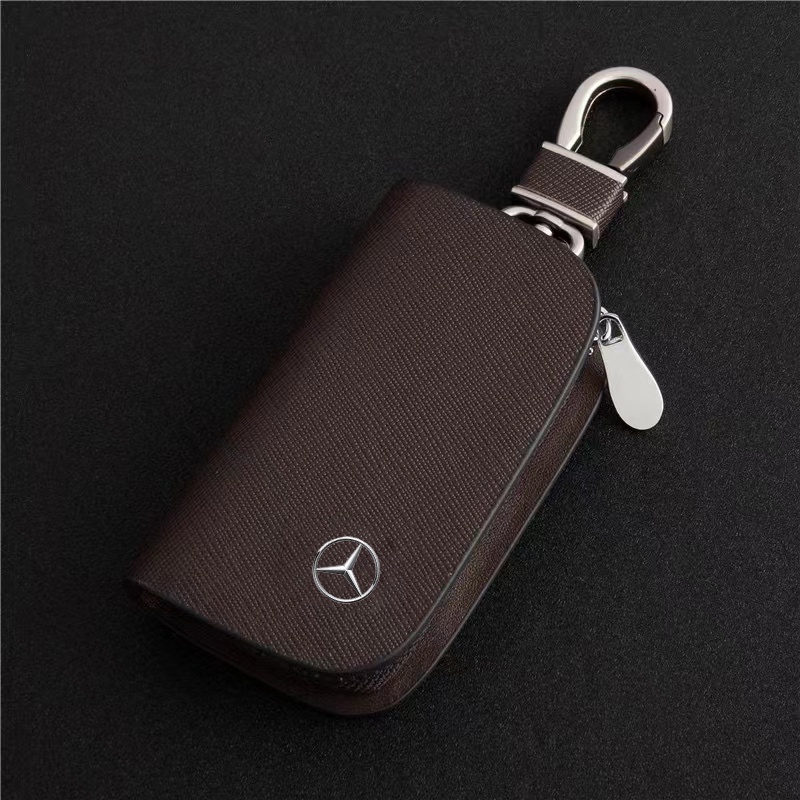 Ốp Chìa Khóa Bằng Da Thật Cao Cấp Cho Mercedes Benz A B C E S Class W204 W205 W212 W213 W176 GLC CLA AMG W177