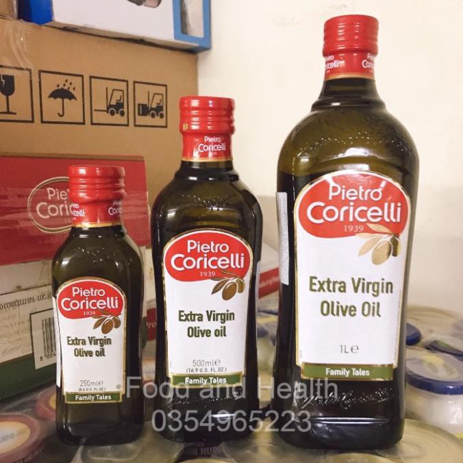 Dầu ô liu Pietro Coricelli Extra Virgin Olive Oil - Nhập Ý Date T7/2021