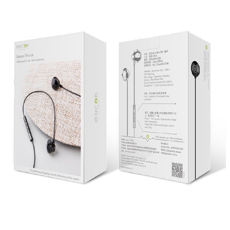 Tai nghe jack Type-C hiệu Baseus Encok Wire Earphone C06 âm thanh Hi-Fi chất lượng cao - Hàng chính hãng