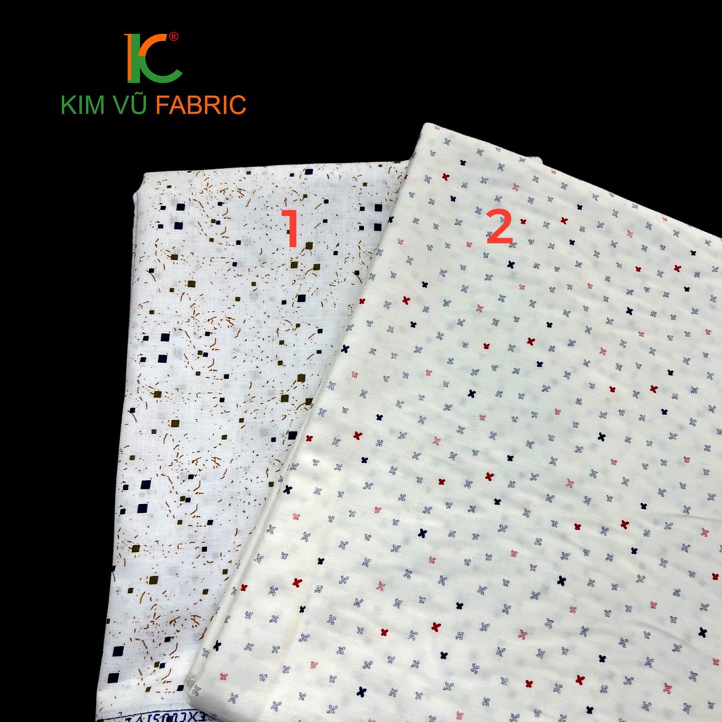 Vải kate in Kim Vũ cao cấp phù hợp sơ mi nam nữ