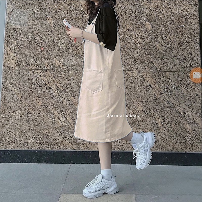 Váy Yếm 2 Túi Trước Chất Thô Hàn Cực Xinh M565-Teen 888 | BigBuy360 - bigbuy360.vn