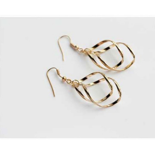 bông tai Thời trang phụ nữ  xoắn kim cương