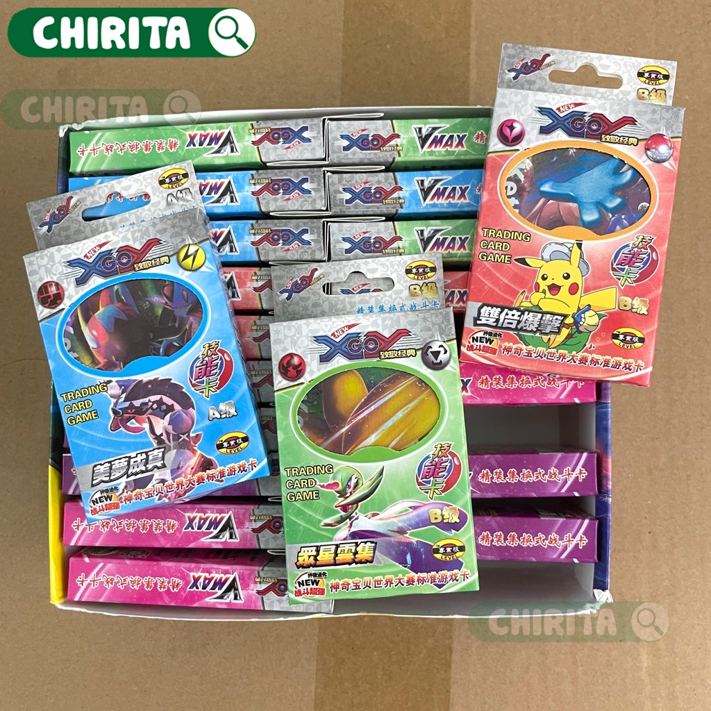 Bộ Bài POKEMON Giấy Cứng Loại Đẹp - 1 Bộ Gồm 37 Thẻ Bài Đồ Chơi Trẻ Em Chirita