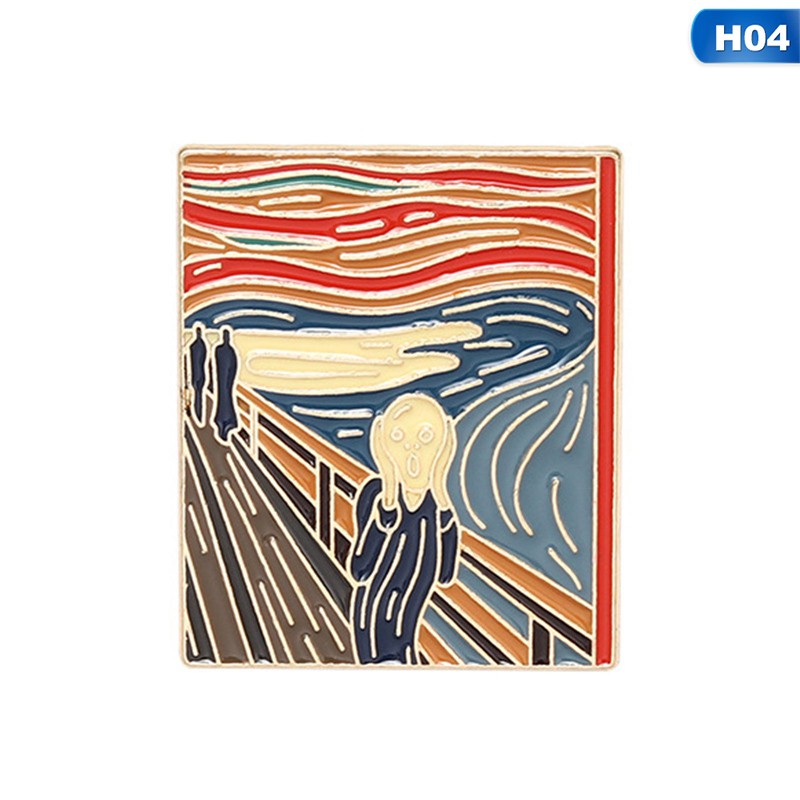 Pin cài áo tranh nghệ thuật họa sĩ Van Gogh - GC311