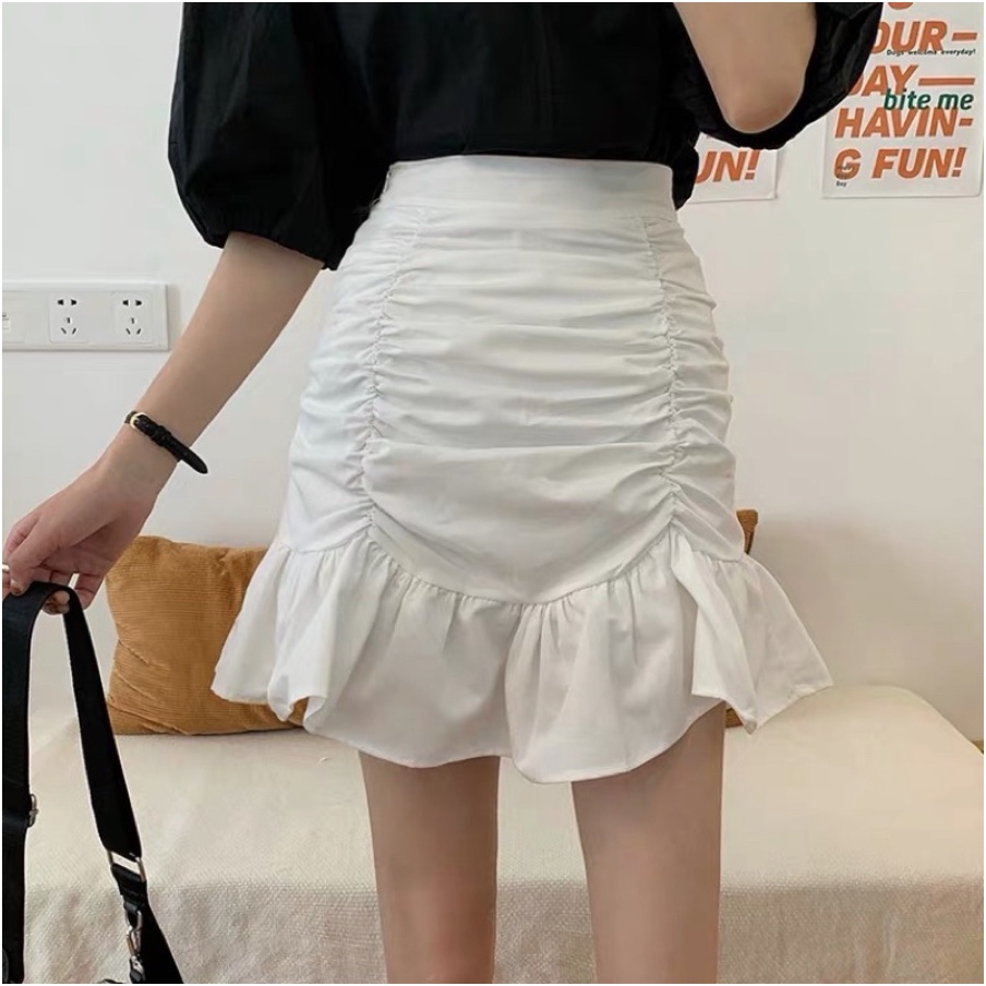 CHÂN VÁY ĐUÔI CÁ NHÚN CẠP CAO CÓ QUẦN TRONG | CHÂN VÁY ÔM BODY ☘️☘️🎀By bear.story | BigBuy360 - bigbuy360.vn