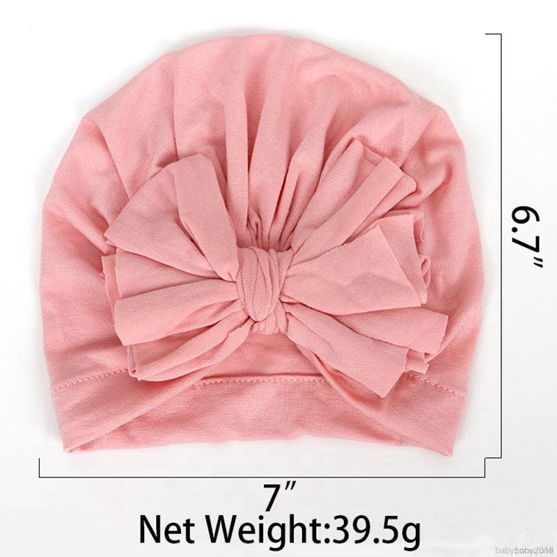 Mũ trùm đầu thắt nơ cho trẻ sơ sinh