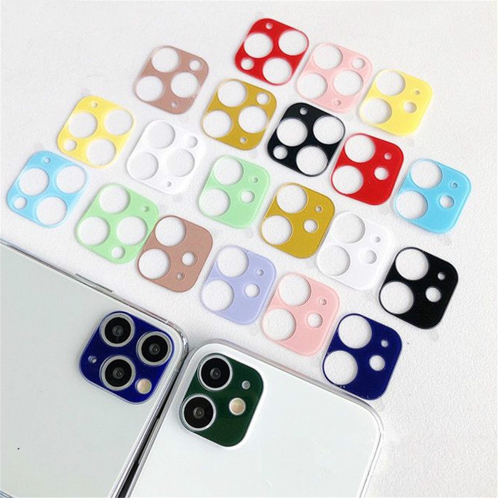 Kính cường lực phim kính bảo vệ 9D đầy màu sắc trên cho iPhone 12 pro max 12 mini Mặt sau máy ảnh Bảo vệ màn hình ống kính