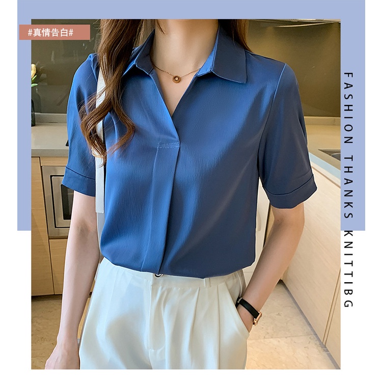 Áo Sơ Mi Tay Ngắn Cổ Vuông Màu Trắng Phong Cách Phương Tây Thời Trang Mùa Hè Mới Cho Nữ