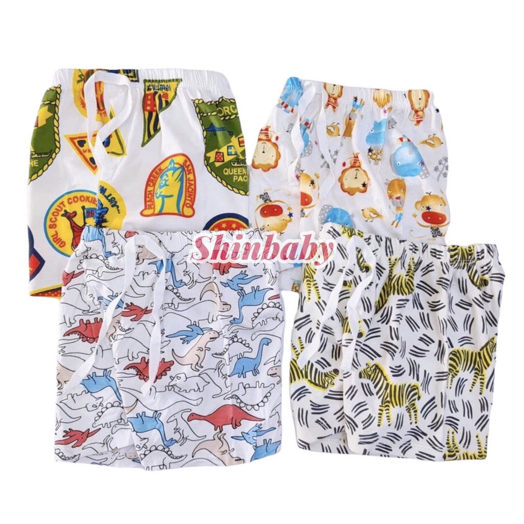 Set 5 quần đùi, quần short có nơ cho bé chất vải cotton mát mịn co giãn thoải mái