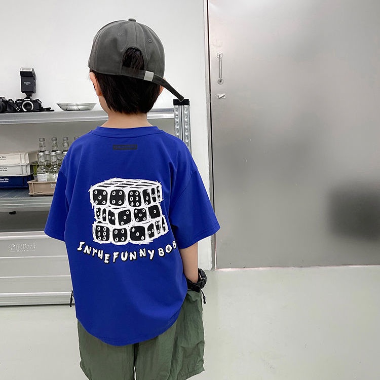 [Babycat] Hàng Có Sẵn Áo Thun Tay Lỡ Phong Cách Hàn Quốc Nhật Bản/Hàn Quốc Mùa Hè 2022 Kiểu Mới Dành Cho Bé Trai