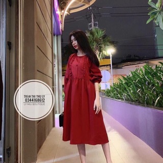 ❌ 190k 👉 Váy Babydoll Nút Bọc Viền Bèo 🍉