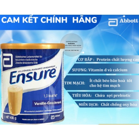 Sữa Ensure Đức 400G Hương Vanila Chính Hãng Giá Tốt