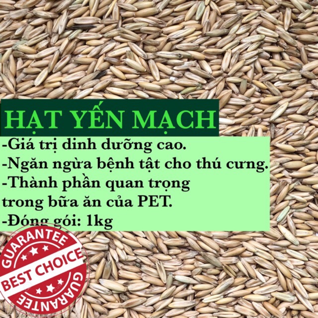 1KG HẠT YẾN MẠCH NGUYÊN VỎ