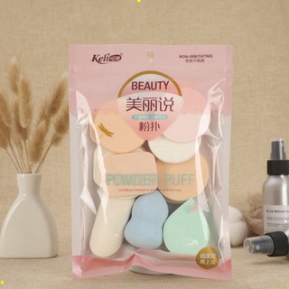 [ sét 13 miếng ] mút Trang Điểm tán Kem Nền Phấn Phủ KELI Puff, sét bông mút nội địa trung MAH