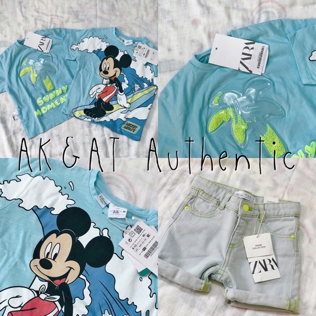 ÁO THUN ZARA MICKEY/ CÂY DỪA