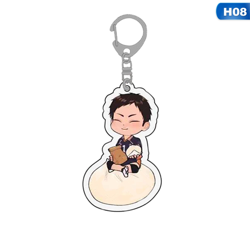 Móc khóa acrylic trong suốt hình nhân vật Haikyuu