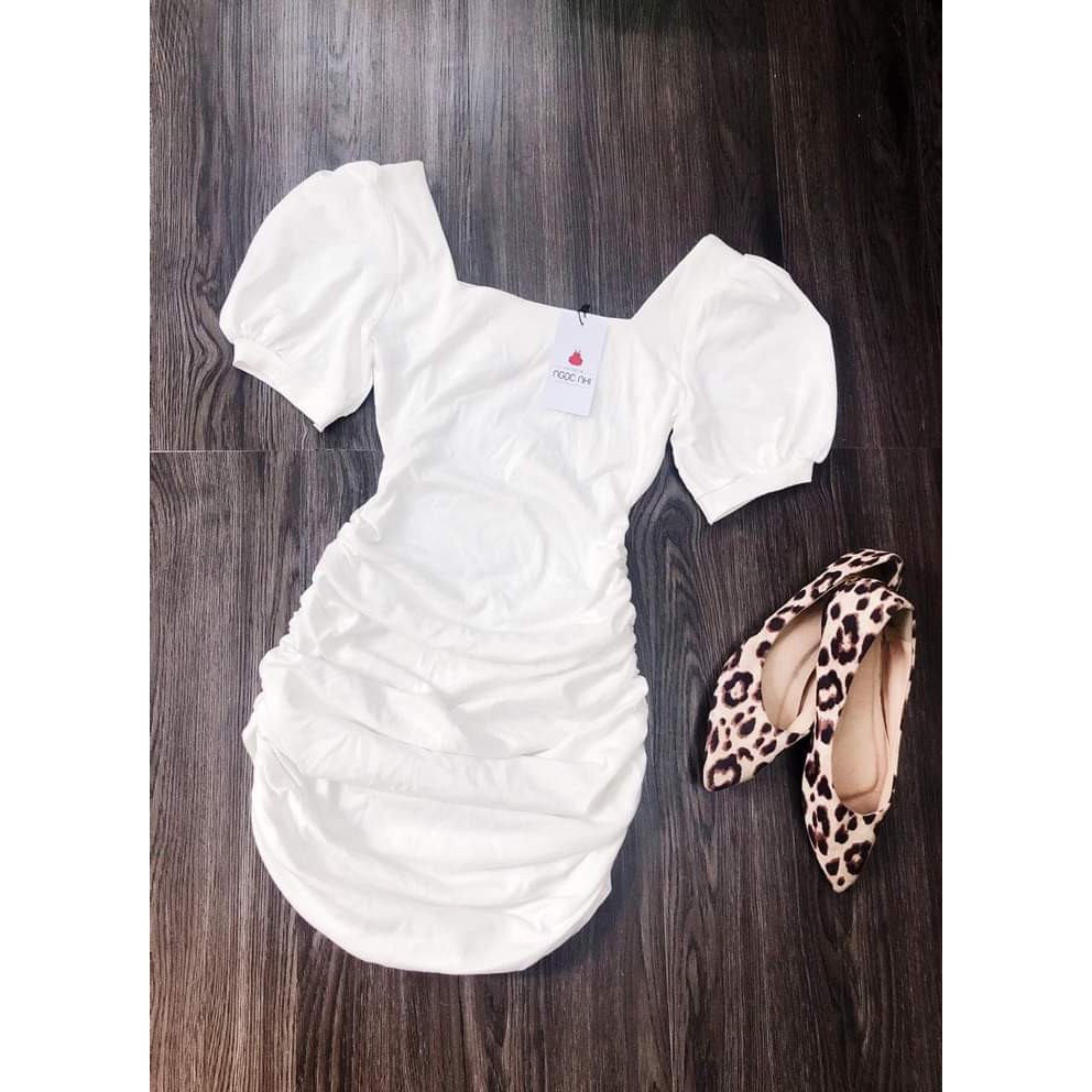 Đầm Body Tay Phồng Cổ Vuông | BigBuy360 - bigbuy360.vn