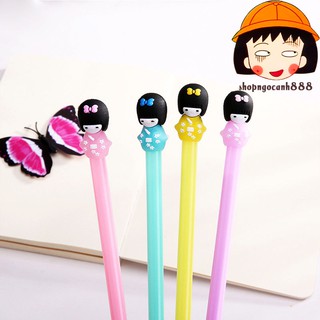 Combo 10 Bút Gel Nước Hoạt Hình Cô Gái Nhật Bản Mặc Kimono Xinh Xắn !