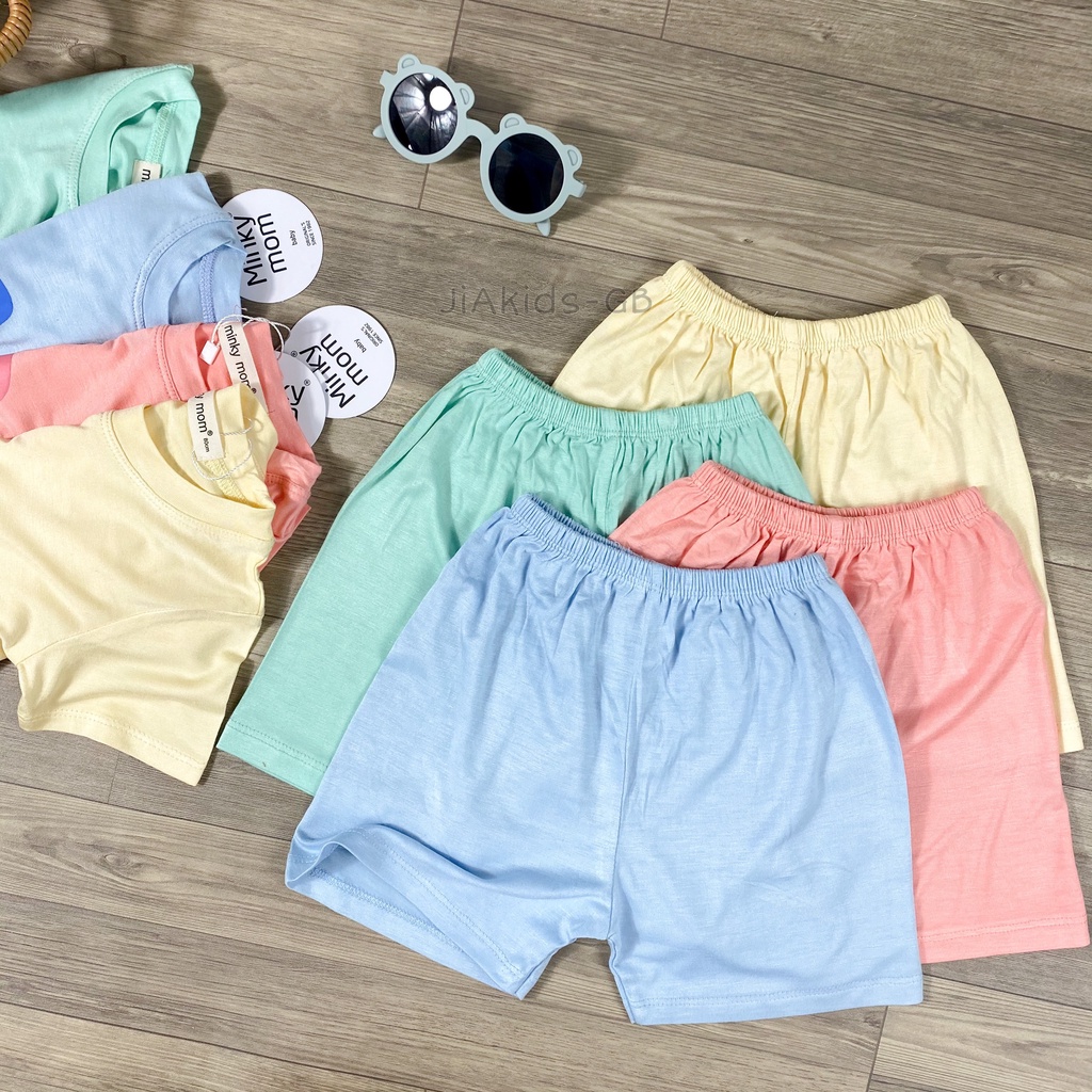 Bộ Cộc Tay Minky Mom, Vải Thun Lạnh Thoáng Mát Mùa Hè, In Hình Cá Sấu, Khủng Long Cho Bé - Mã: TN-IN87