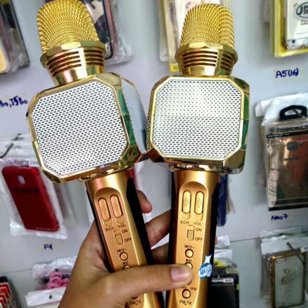 Micro karaoke bluetooth SD-10 Mic hát cầm tay loa không dây