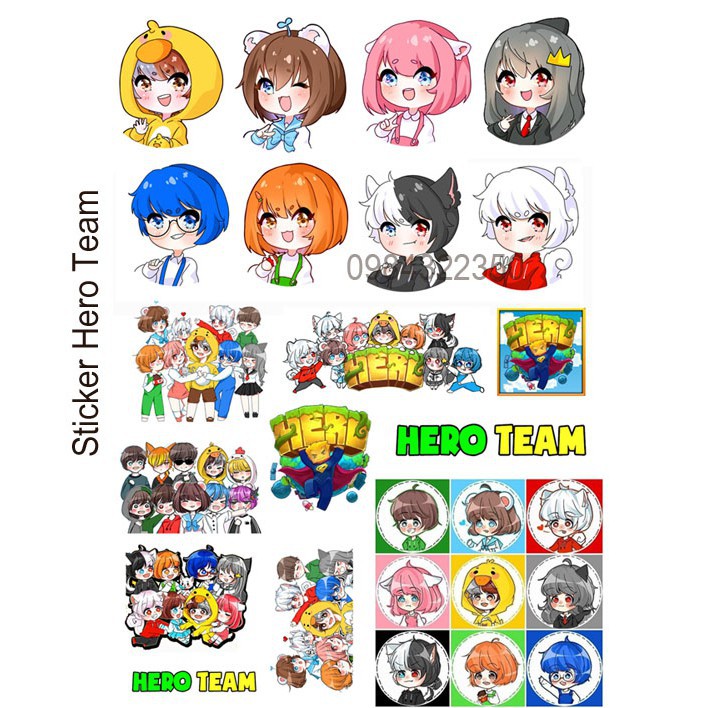 Sticker Hero Team gồm 26 sticker Hero Team M0399