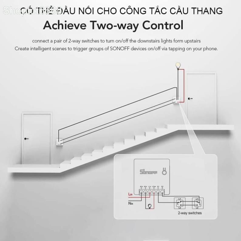 Công tắc thông minh wifi smartphone SOF mini giúp biến công tắc thông thường thành công tắc thông minh đơn giản