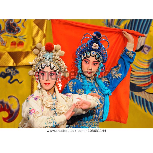 Tranh lụa 3d Hồng Kông Cải Lương Kích Thước 1,5m x 2m HKCL02