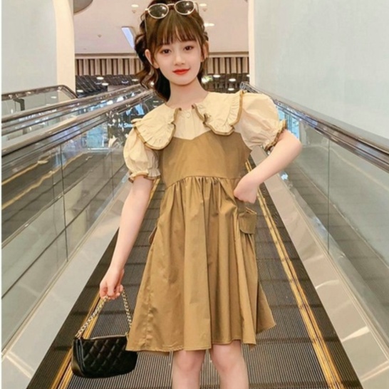 Đầm Công Chúa Mùa Hè Hàn Quốc 2022 Mẫu Mới Cho Bé Gái 3-14 Tuổi