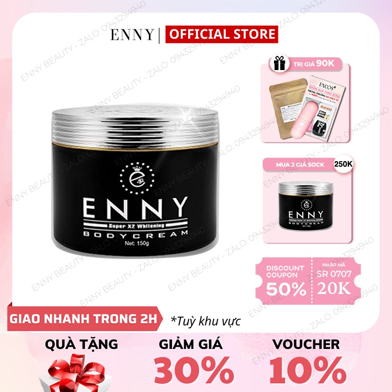 Kem Body X2 Dưỡng Trắng Dưỡng Ẩm Chống Nắng ENNY 150 Gram
